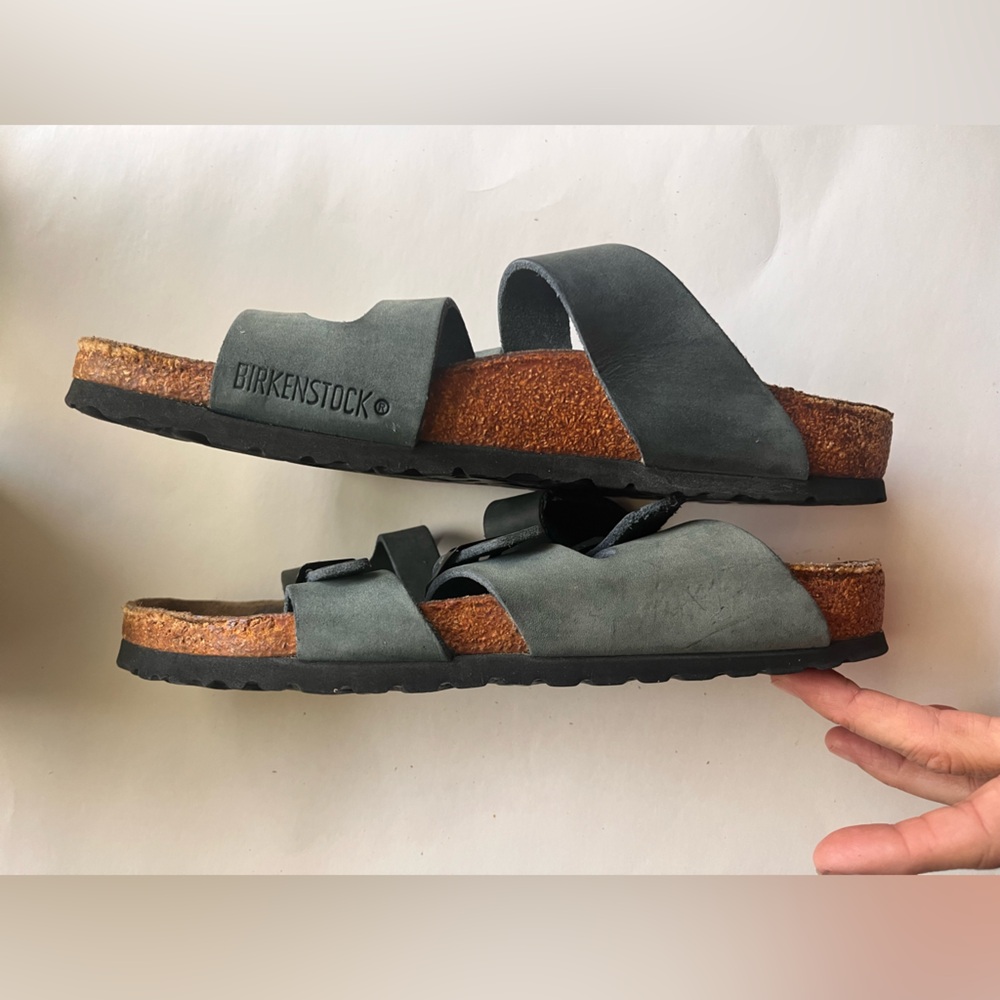 Birkenstock Triple Strap Sandals in Blue Green - Picture 5 of 7